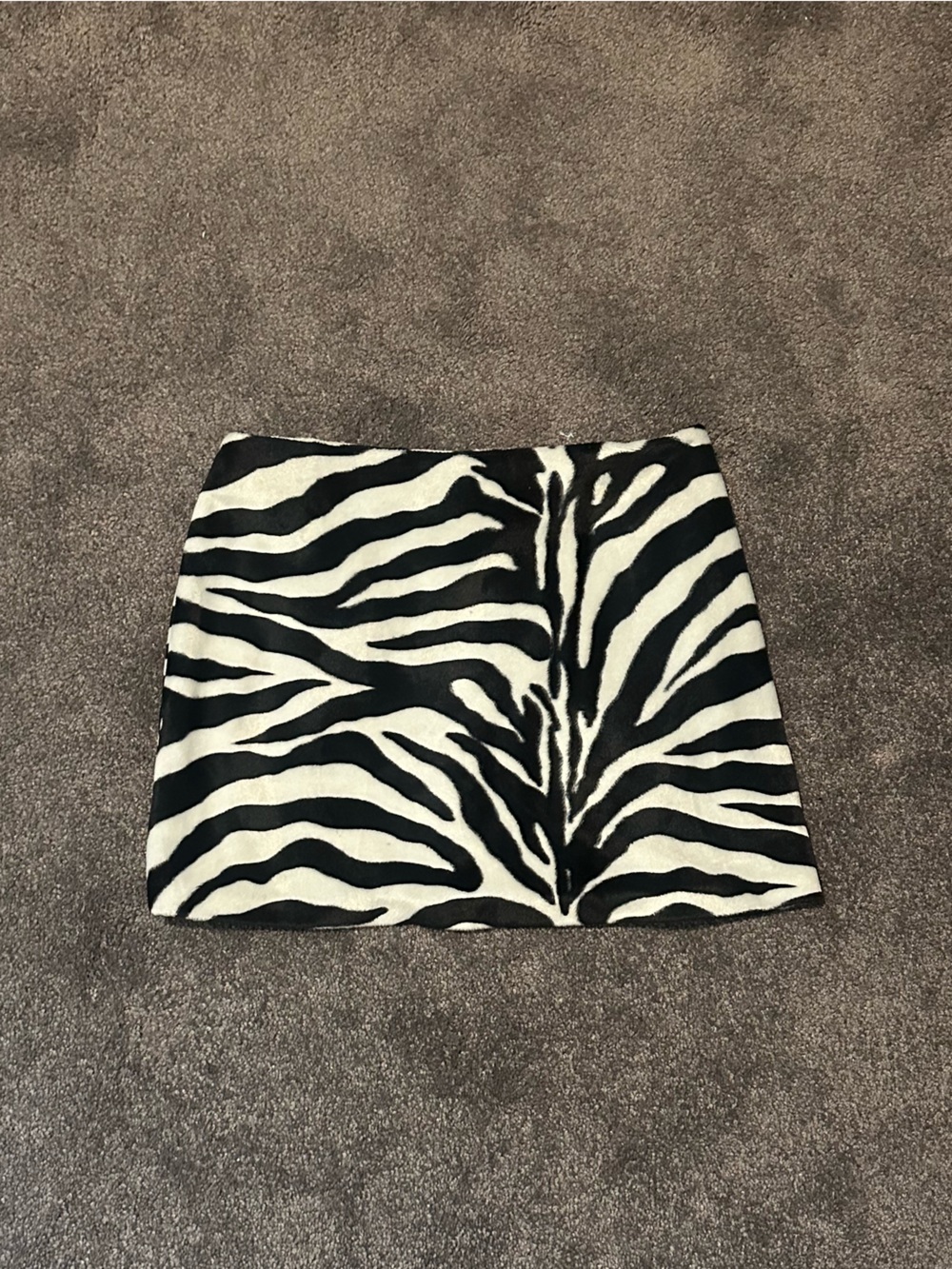 Express Zebra Print Skirt - Black & White
